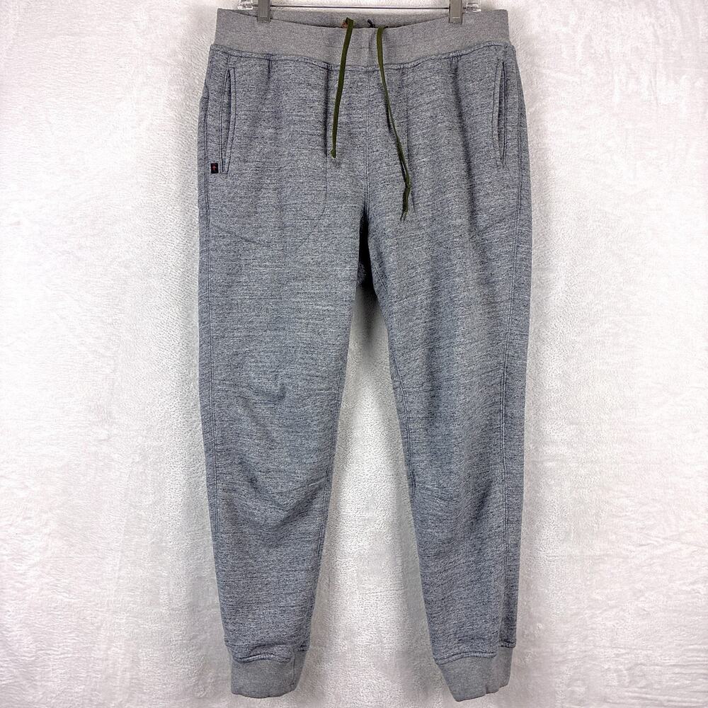 Relwen Pants Mens L Gray Superfleece Joggers Lined Drawstring Preppy Gym Hiking